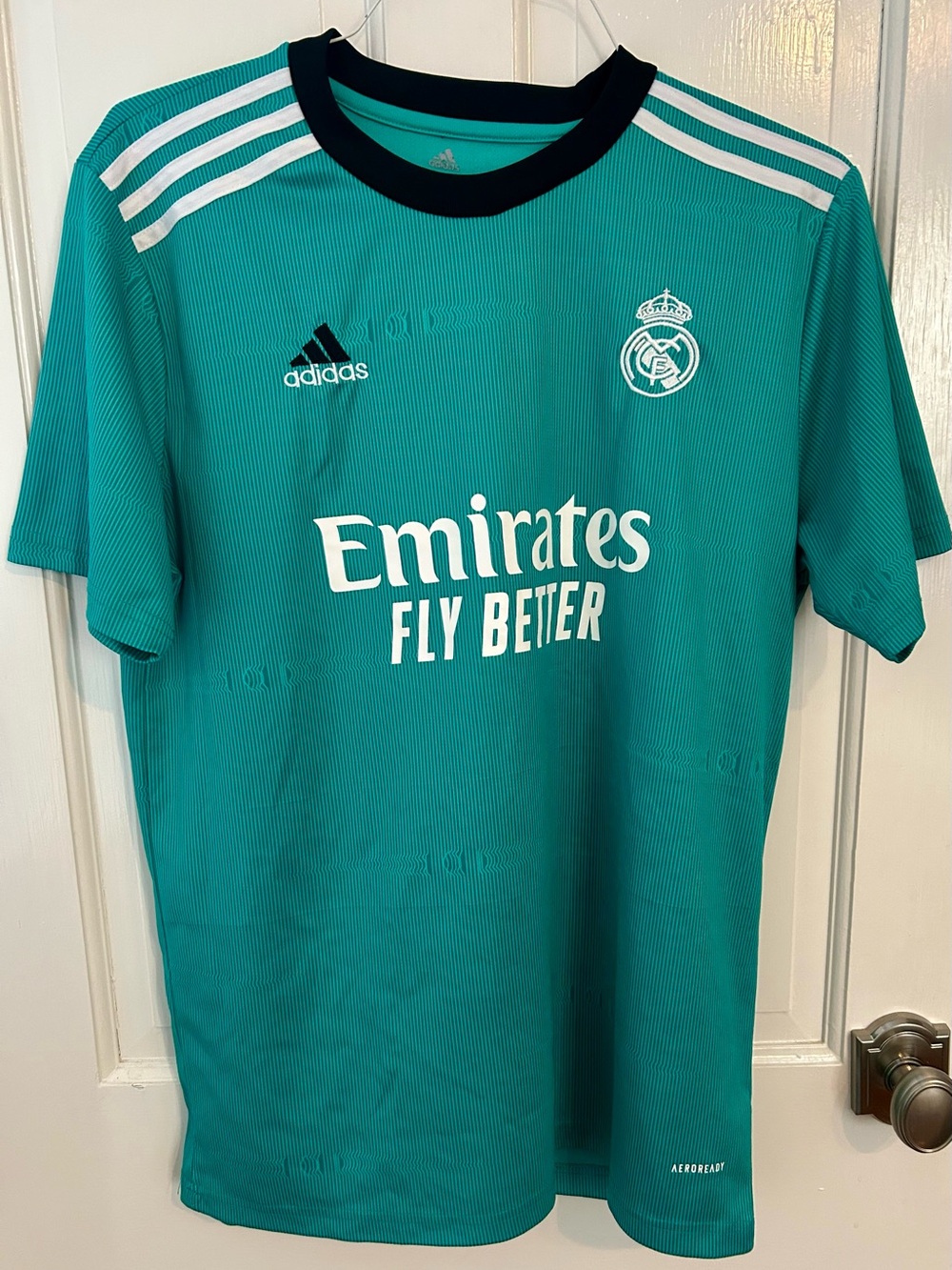Men’s Adidas Real Madrid Third Jersey 21/22 Number 15, Valverde, Size XL